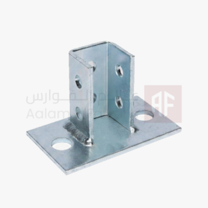 HDG 2-Hole Base Plate for Single C-Channel (42x42x90x5mm) - قاعدة شنل سنجل