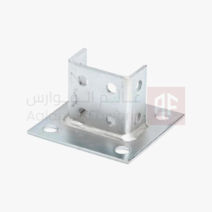 HDG 4-Hole Base Plate for Double C-Channel (85x42x90x5mm) - قاعدة شنل دبل